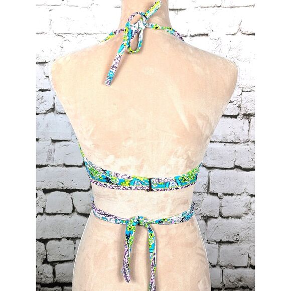VICTORIA'S SECRET "The Wrap Halter" Bikini Top Resort Beach Cruise Size 32D - Picture 3 of 6